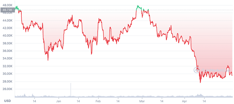 Chart of Bitcoin Price Fluctuations