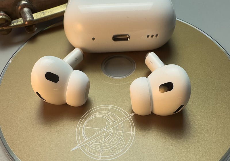 AirPods Pro 2 showcasing their sleek design