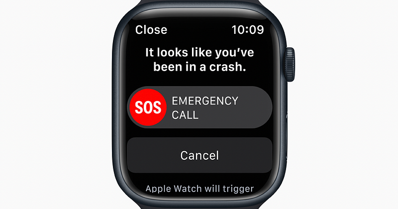 Apple Watch crash detection feature