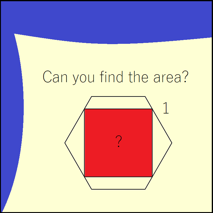 Square inscribed in a regular hexagon