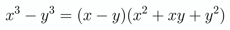 Factorization of the expression