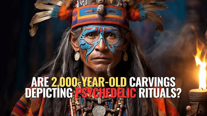 Ancient carvings representing shamanic rituals