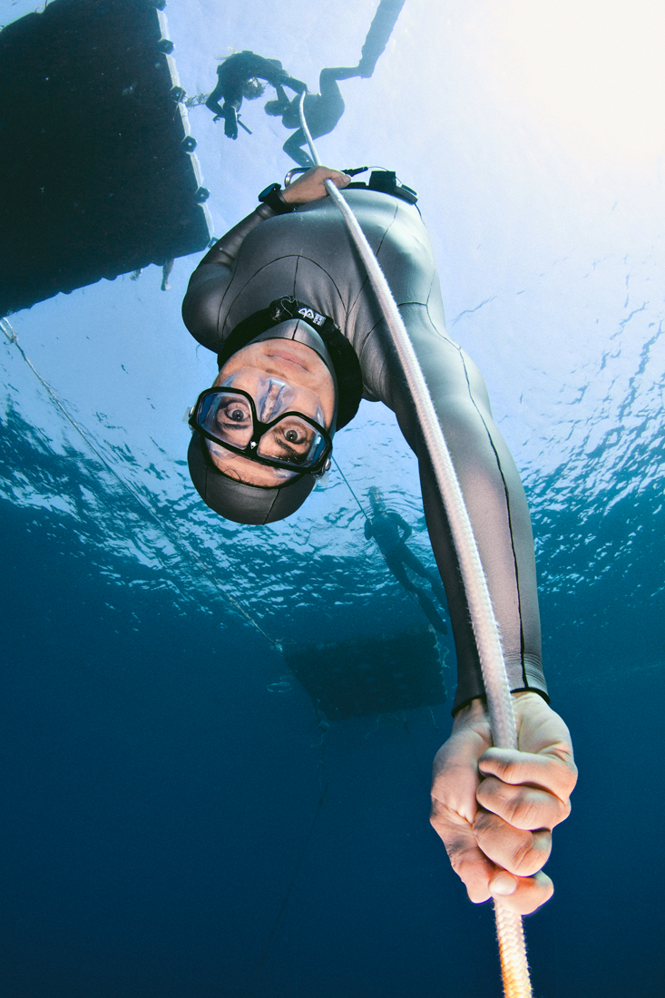 A stunning image of a diver capturing the essence of free diving