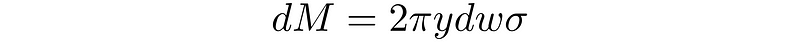 Calculation of the mass of the ring