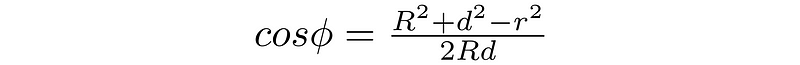 Application of the law of cosines