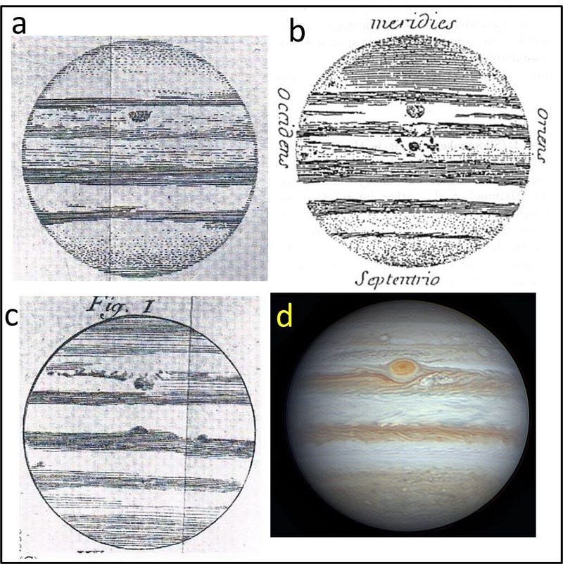 Cassini's historical sketches of Jupiter