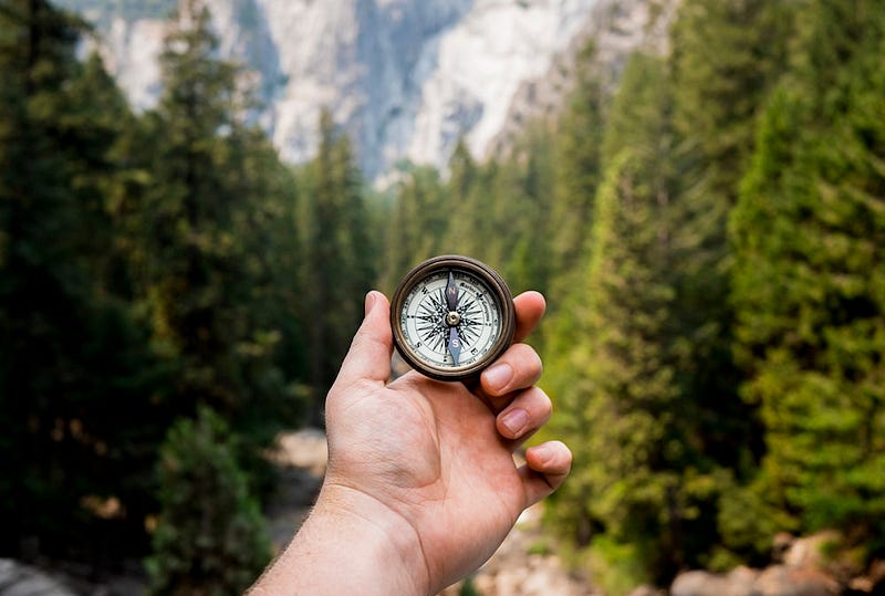 A person reflecting in nature, symbolizing self-discovery