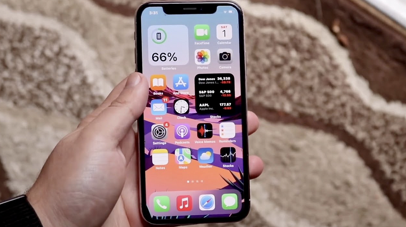 iPhone X showcasing its sleek design