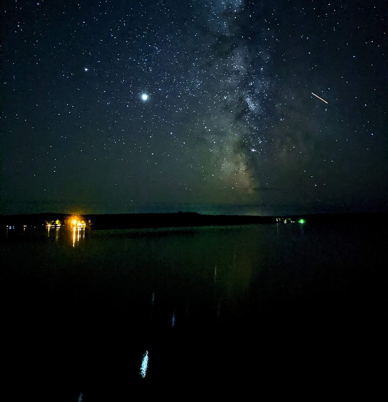 Night sky affected by artificial lights