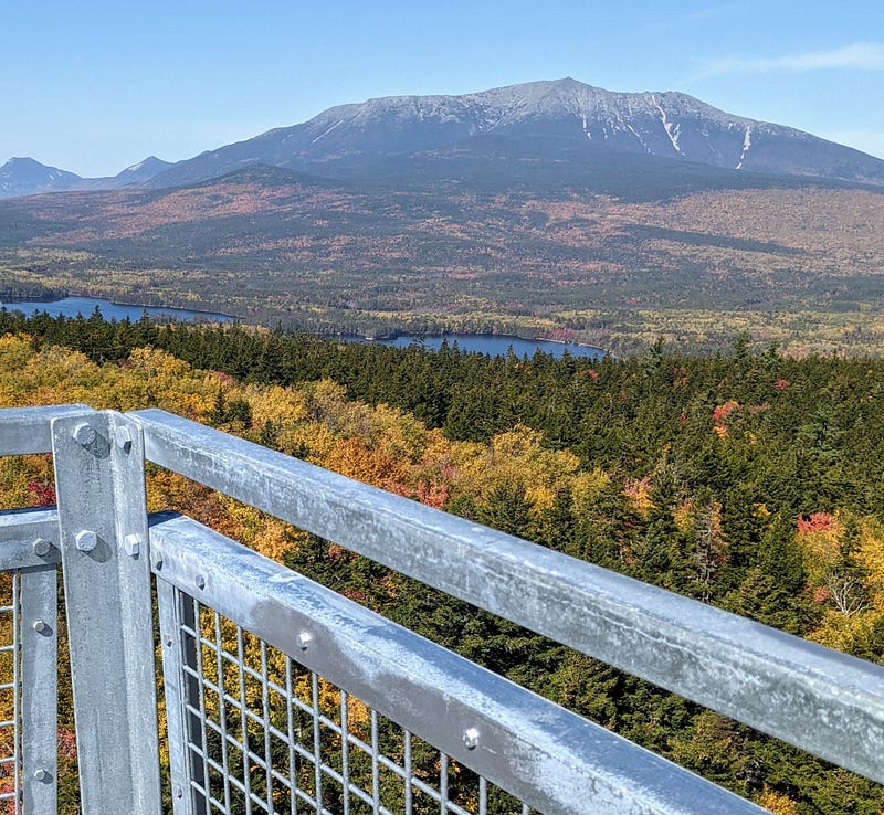 View of Mt. Katahdin from observation tower