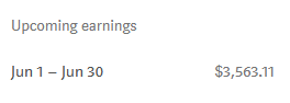 Screenshot of earnings from Medium