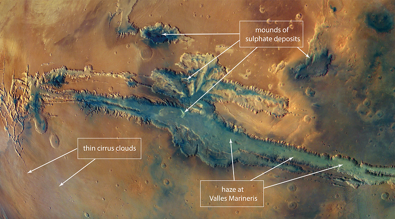 Geological features of Mars captured by Mars Express