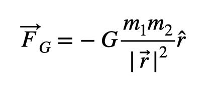 Gravitational force equation