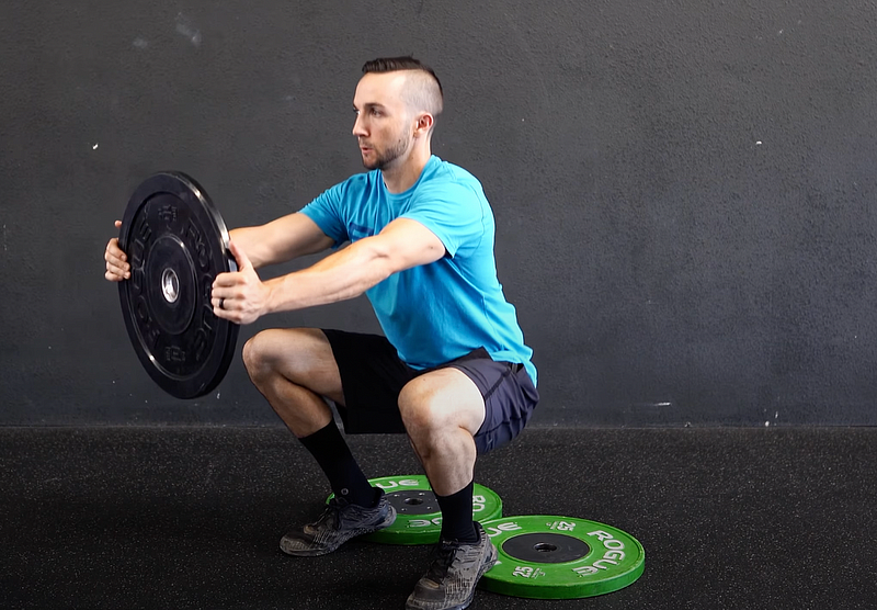 Counterweight Deep Squat Exercise