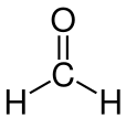 Chemical structure of formaldehyde