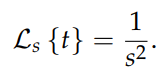 Final result for the Laplace transform of a linear function