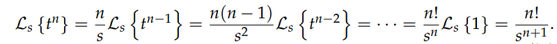 Final result for the Laplace transform of a power function