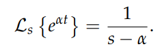 Combined result for exponential function Laplace transform