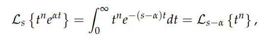 Variable transformation for combined function Laplace transform