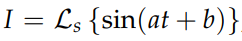 Sine function for Laplace transform