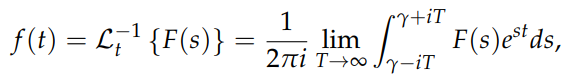 Inverse Laplace transform representation