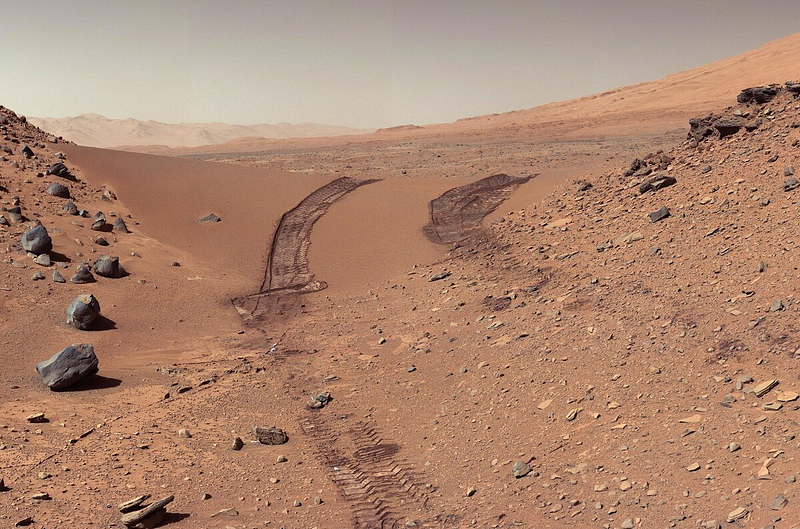 Image of Martian soil captured by the Curiosity rover.