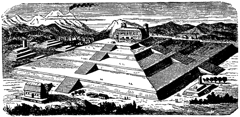 Artist's rendition of the Great Pyramid of Cholula