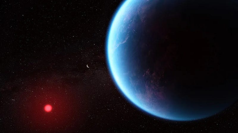 Artist illustration of exoplanet K2–18 b