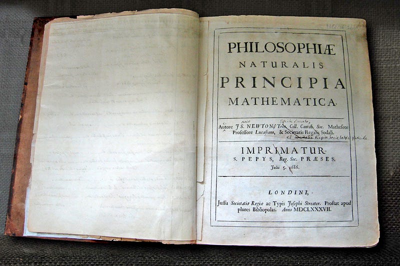 Newton's original manuscript