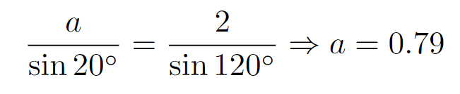 Utilizing the sine rule to find side lengths