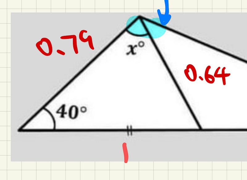 Triangle with angle x